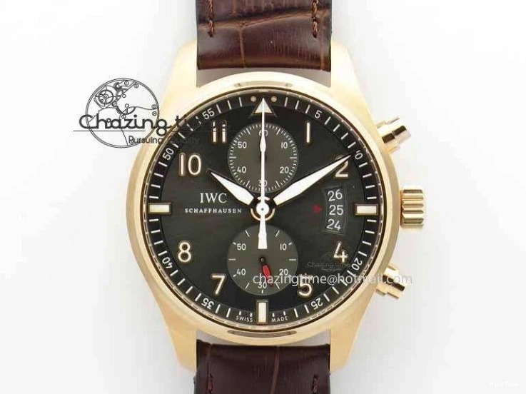 MIROTIME 0725 Pilot Chrono RG 3878 V6F Best Edition Gray Dial On Brown Leather Strap A Contemporary 7254